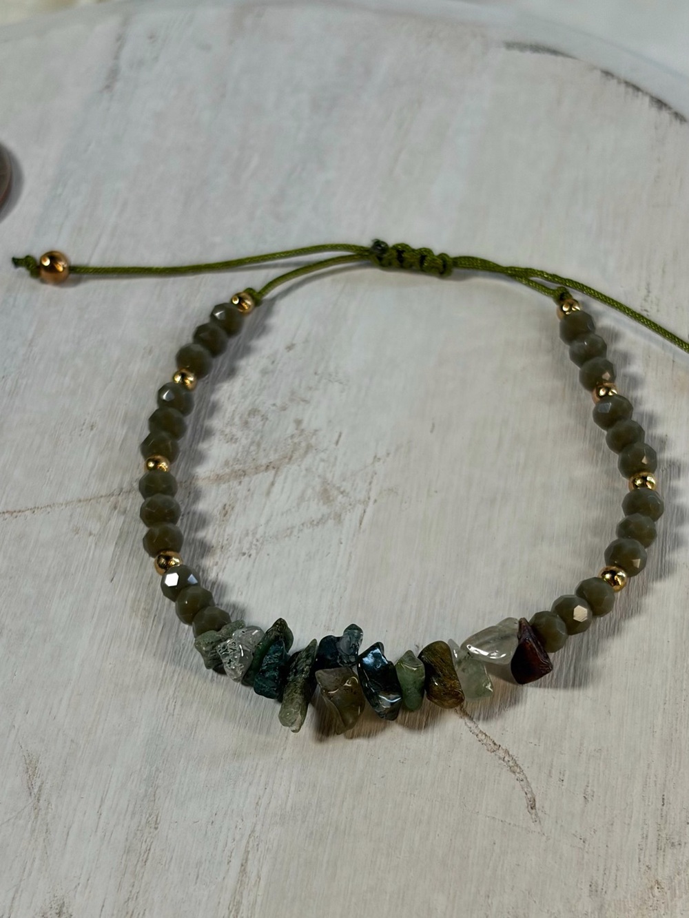 Indian Agate Beaded Bracelet - Picture 4 of 4